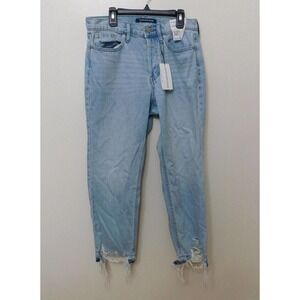 JR484 Calvin Klein Jeans Cotton Ocean Ripped Straight-Leg Jeans Size 30